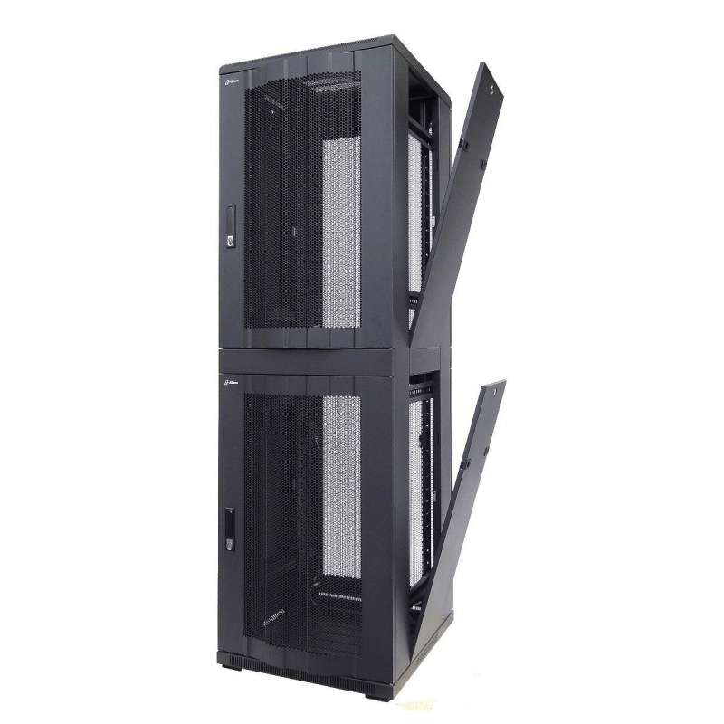 42U compartiment serverkast met geperforeerde deur -2x20U -  600x600x2000mm (BxDxH)