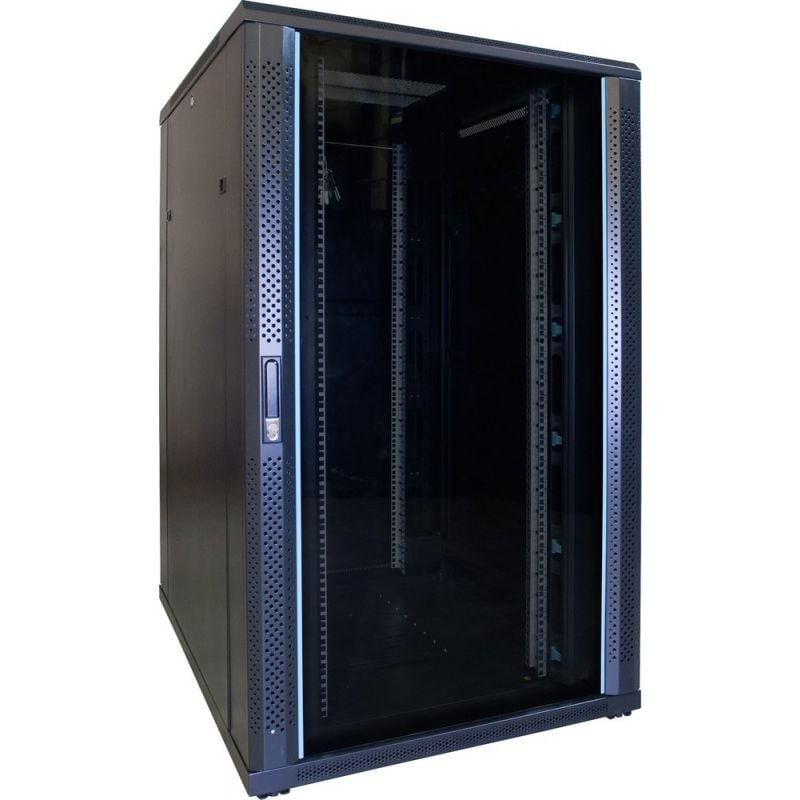 27U serverkast met glazen deur 800x1000x1400mm (BxDxH)