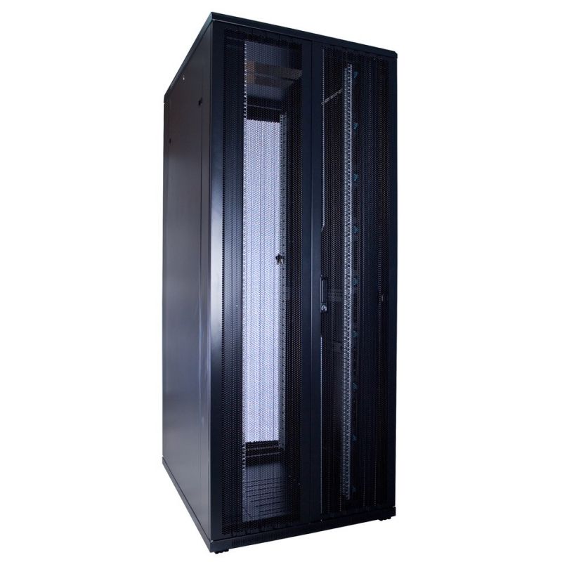 42U serverkast met dubbele geperforeerde voor- en achterdeuren 800x1000x2000mm (BxDxH)