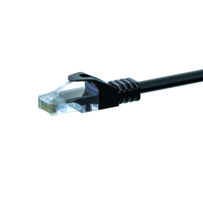 UTP CAT5e patchkabel 0,50m zwart - 100% koper