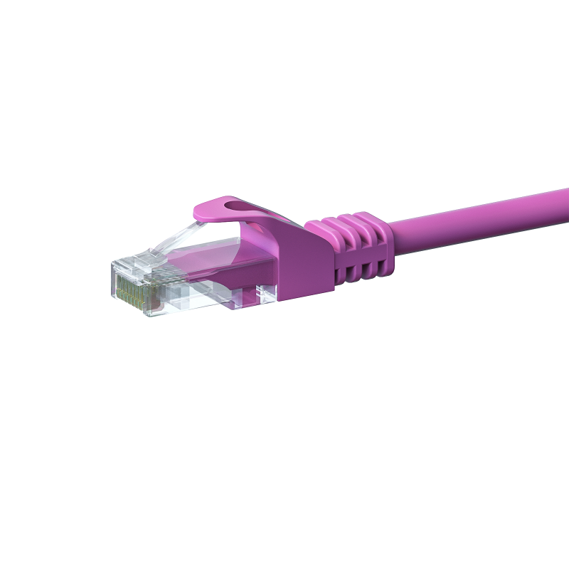 UTP CAT5e patchkabel 2m roze - 100% koper