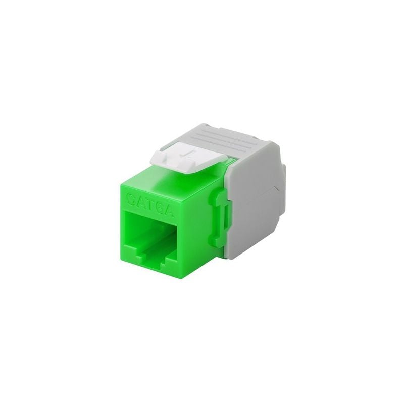 CAT6a UTP Keystone Connector - Toolless - Groen