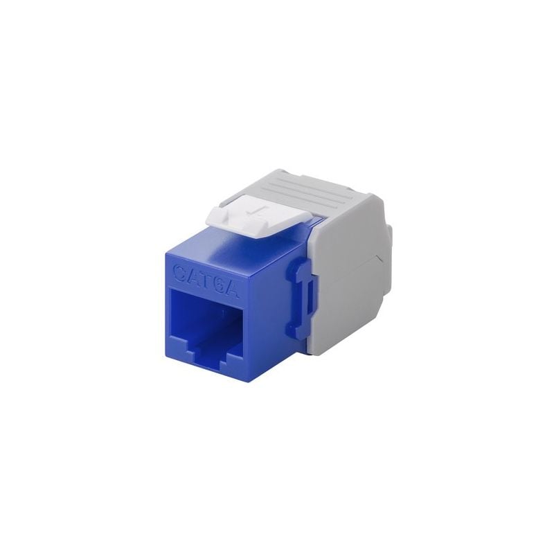 CAT6a UTP Keystone Connector - Toolless - Blauw